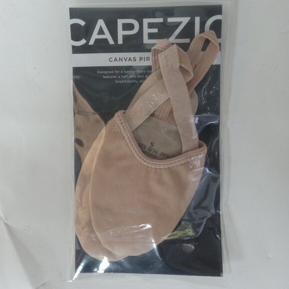 Capezio Pirouette II Canvas Dance Shoes Nude Size S H061 Sz 6-7 NEW - Picture 1 of 15